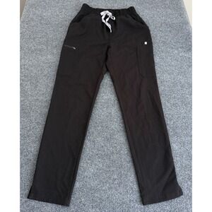 FIGS Yola High Waisted Scrub Pants Womens XS Black Technical